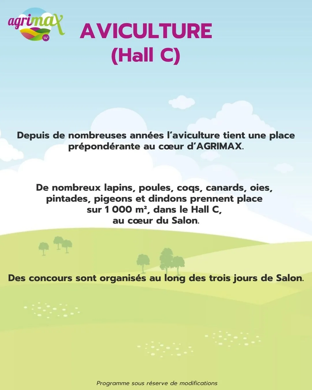 Programme Aviculture (Hall C)