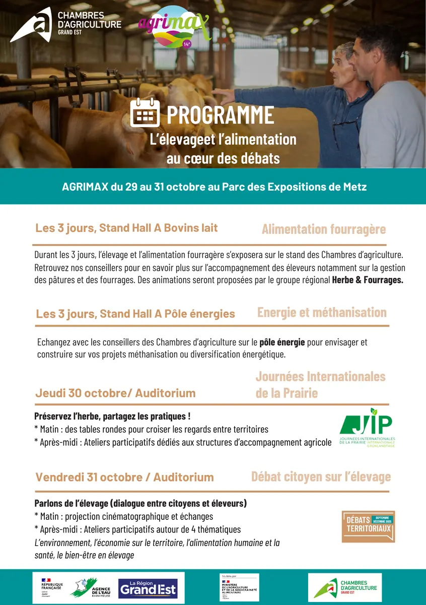 Programme Chambre Régionale d'Agriculture du Grand Est