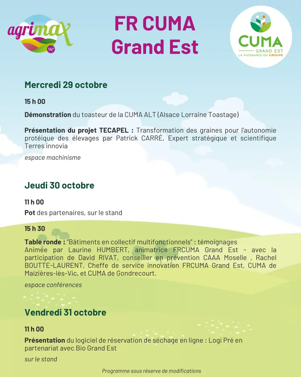Programme FR CUMA Grand Est